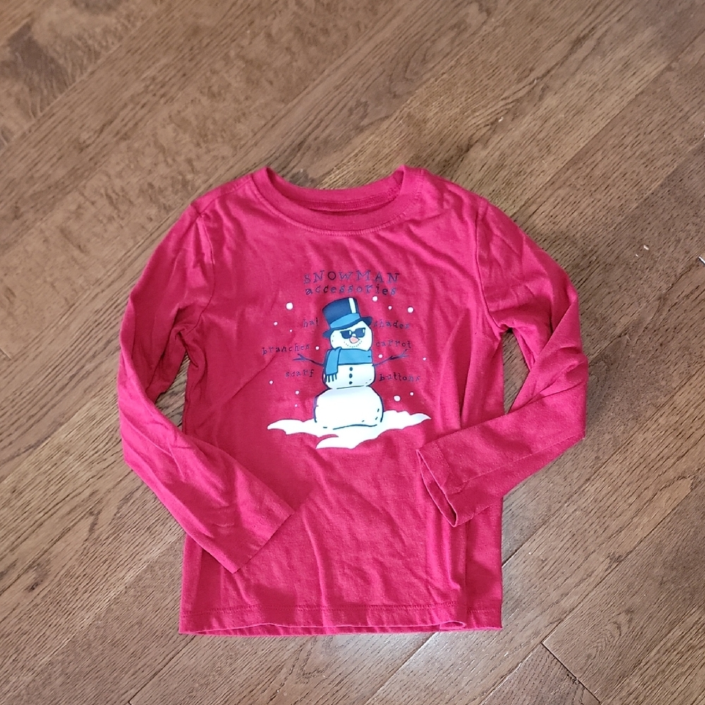 Carter's Festive Red Snowman Long Sleeve Tee
